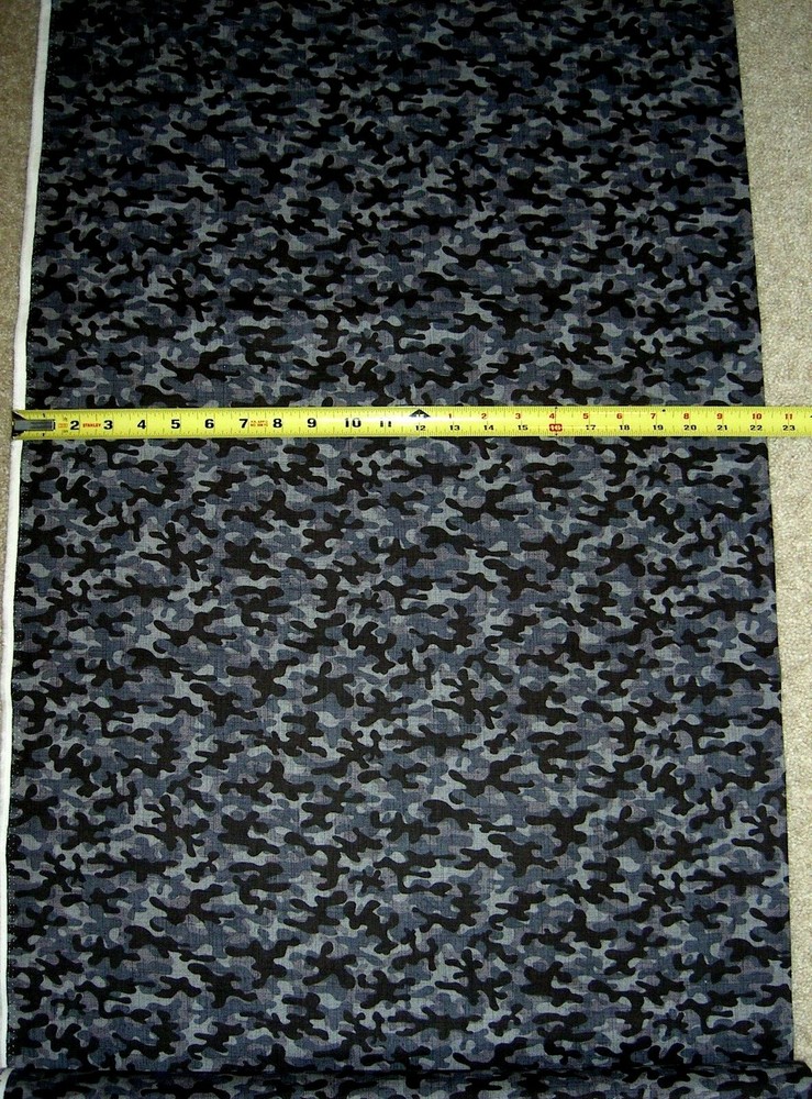 Camo Camouflage Silver Black C8000 Timeless Durable Cotton Fabric