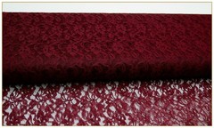 Wine Floral Lace Fabric, 60 Inches Wide, Sold by the Yard
