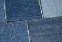 Denim Fabric Squares 4.5 inch Lot of 50 100% Cotton Blue Jean Quilt Craft Sew