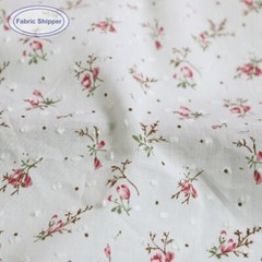 1Yard*145cm Polka Dot Jacquard Cotton Gauze Fabric Thin Floral Cotton