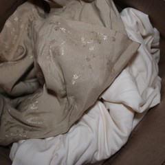 Huge Bulk Lot of Sewing Dressmaking Fabric, Yardage, Organic Silk, Organic Knit