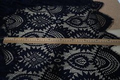 Black Heavy Eyelash Scalloped Lace Apparel Fabric Cloth DIY 59″Wide By The Yard