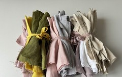 Fabric Scraps Pack Linen Designers 100% linen fabric lot – 50 Pcs