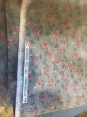 Gray Cotton Print Fabric Cinderella By Springs Ind New Vintage