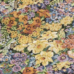 Yellow Daffodil Floral Vintage Jacquard Tapestry Upholstery Indoor Decor Fabric