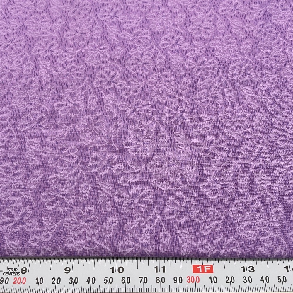 Purple Florals Unbranded Cotton Fabric Remnant 11″ x 44″