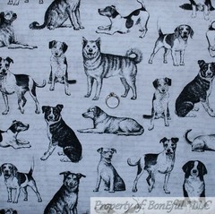 BonEful Fabric FQ Cotton Quilt B&W Cow Scenic Farm Animal Red Tractor Green Tree