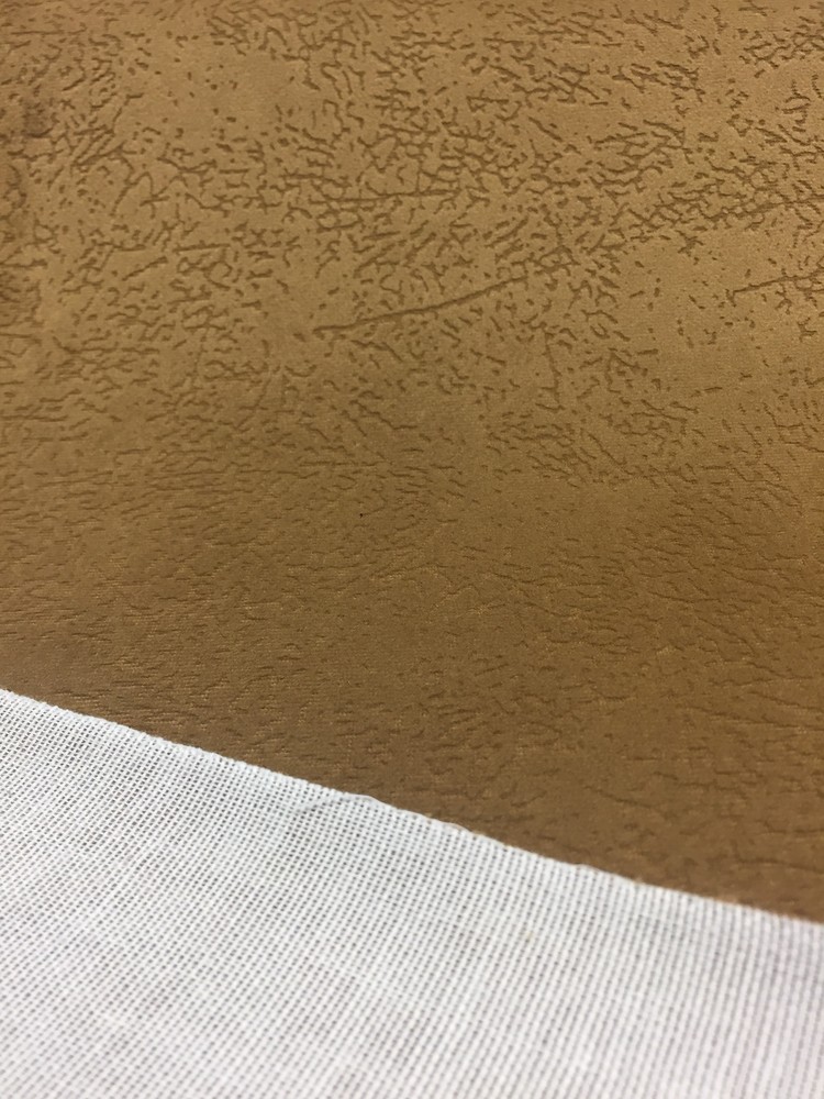 Textured Performance Velvet Amber Backed Fabric by the yard