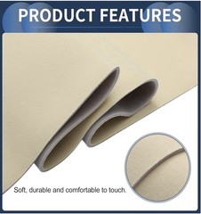 79″ x 60″W Auto Headliner Fabric 1/8″ Foam Backed Car Roof Lining Beige