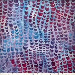 1 Yard Cut of Lunn Fabric Echo Stripe Batik 100% Cotton 4049 Petunia Purple Blue