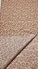 Flower Design on Peach Background ~ 1 yard x 43” ~ Cotton Fabric ~ BTY