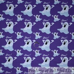 BonEFul Cotton Quilt Purple Black Bat Witch Night Halloween Scenic Tree SCRAP