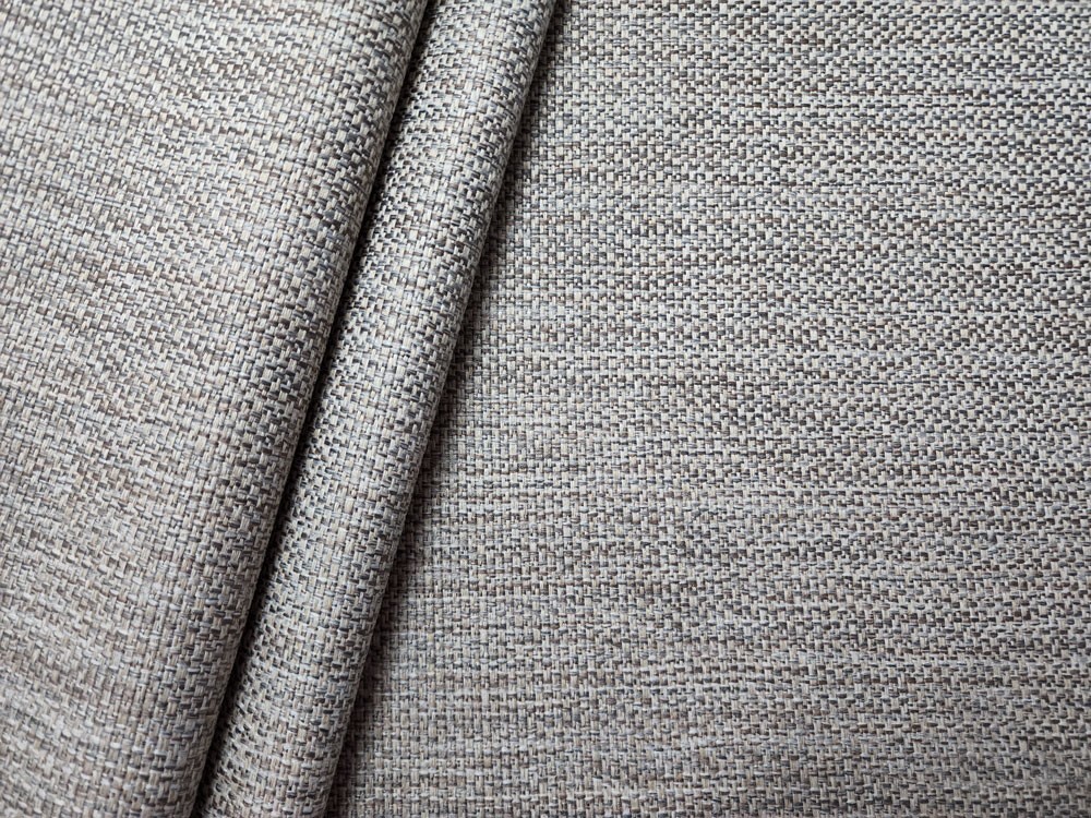 Upholstery Fabric – Resists Stains Yarn Dyed Basketweave Solid – Ivory/Tan /Grey