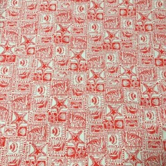 Lilly Pulitzer Cotton Poplin Fabric Mizner Red Seaside Harbour 36″ X 57″