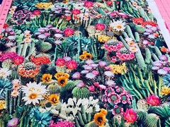 Fabric Cactus Flowers All Over on TIMELESS TREASURES Cotton 1/4 Yd WEST-CD-1786