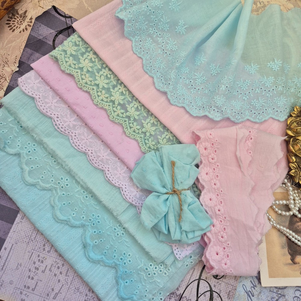 Fabrics for dolls and teddy. Hand-dyed fabrics for doll clothes. Textured cotton