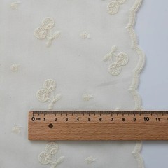 60s Cotton Embroidered Eyelet Lace Fabric 135-145cm Dress Shirt Kids Craft