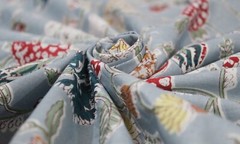 Indian Grey Floral Printed Cotton Fabric Beautiful Dressmaking Fabric US