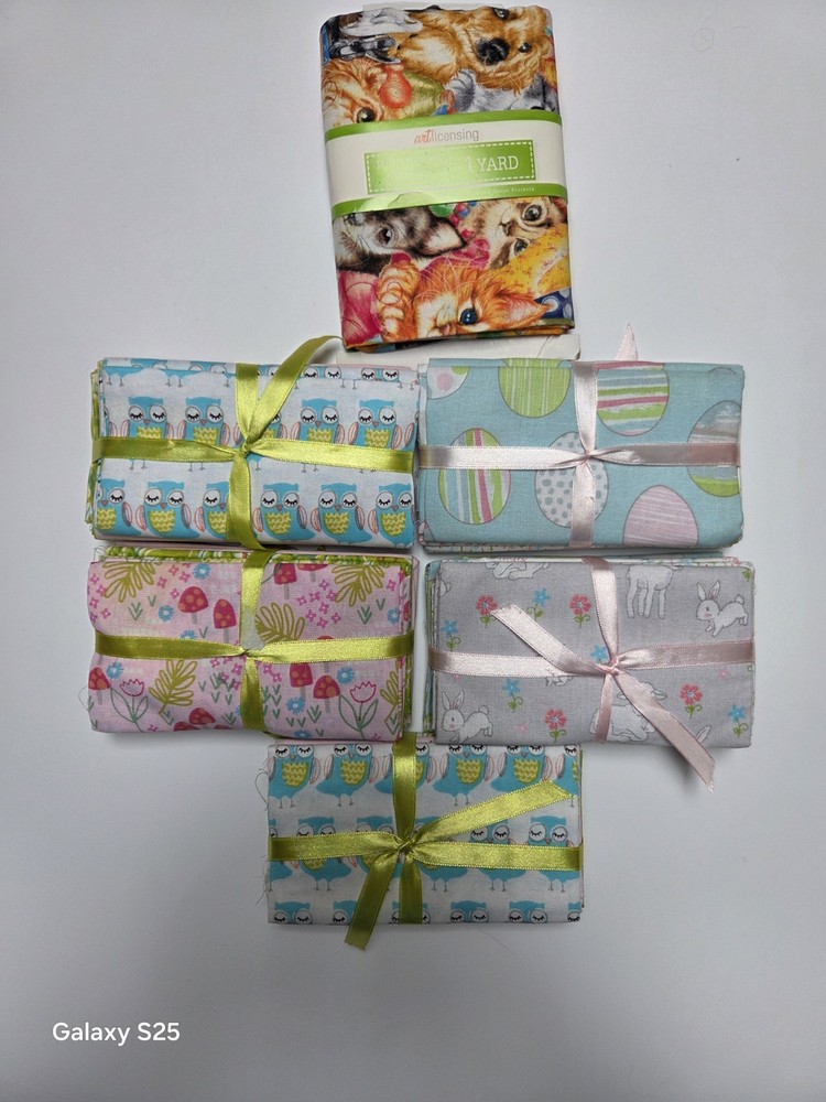 🎁100% Cotton Quilting Fabric Bundles 20 Piece Fat Quarters 18”x21” + BONUS!🎁