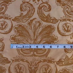 Shantung Silk Taffeta Silk Dupioni Fabric Caramel Gold Classical Damask By Yard