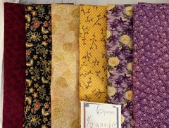 6 pound box of assorted Asian Themed 100% cotton quilting fabrics