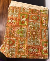 Custom Order Cohama Upholstery Fabric “Cathay” 5+ YDS Vintage Orange Green 70s?