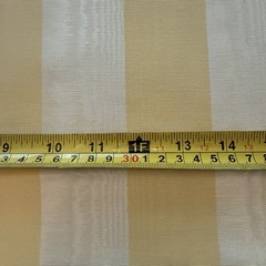 VTG Moire Wood Grain & Striped Yellow Fabric Cotton Synthetic Blend 71×48