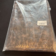 1 Yards 54″ X 36″ Dark Brown Faux Leather Fabric Distressed NEW SEALED