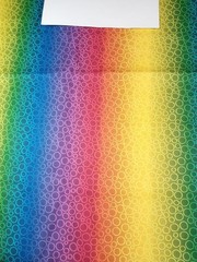 Joann Fabrics Keepsake Calico Rainbow Stripes with Circles 1 Yard + 10″ x 44″