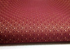 Burgundy & Gold Geometric Diamond Pattern Jacquard Upholstery Fabric 77″ x 27″