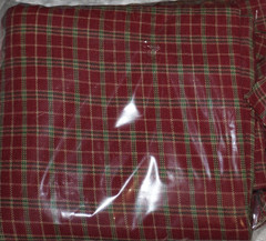 1 yd x 42″, Unbranded, Red & Gray “Plaid”, Cotton, Sewing/Quilting Fabric