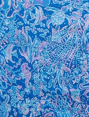 ~Lilly Pulitzer fabric Cotton poplin- Sea What I Sea 18”x 28”# 151