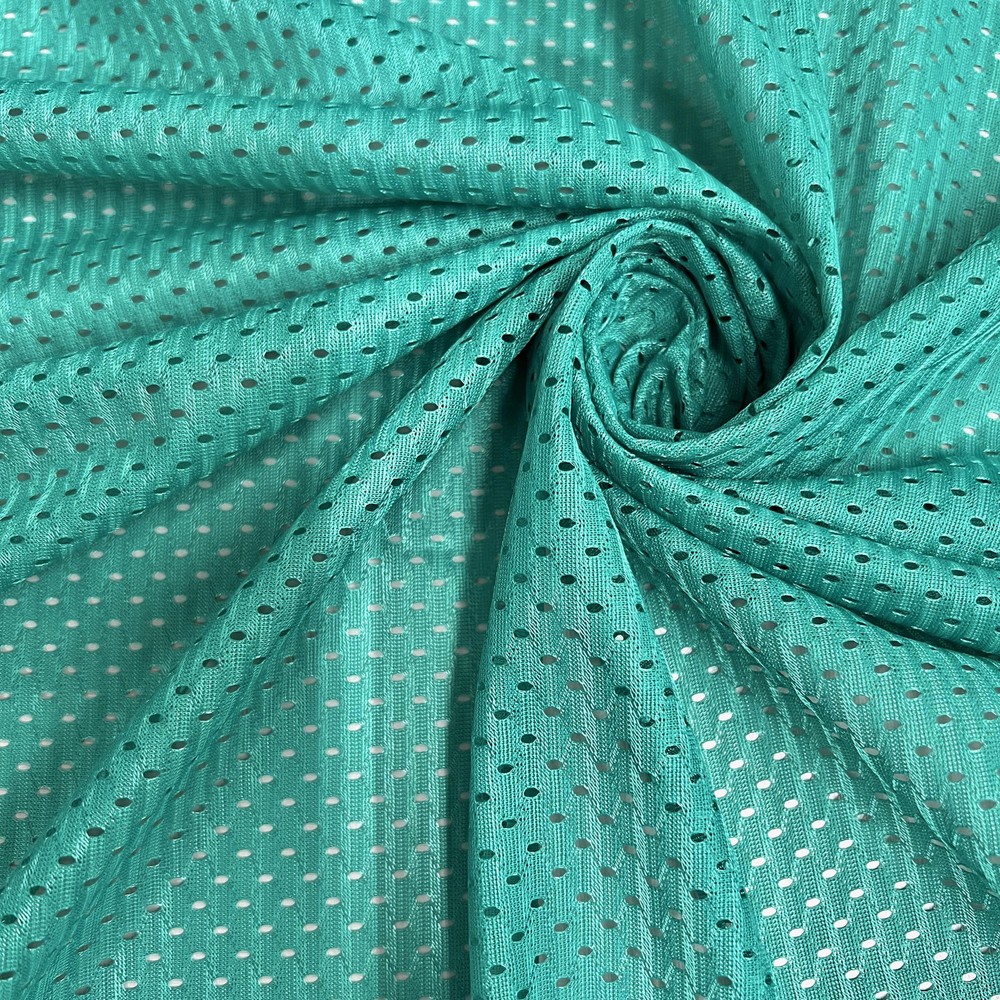 Sawyer TEAL Polyester Football Sports Mesh Knit Fabric by the Yard – 10047