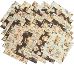 COFFEE TIME from Riley Blake Designs – (30) 6.5″ fabric squares