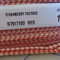 Yard ~ Strawberry Patched Tiny Red Check by Marcus $3.99 Ships ANY Amount Fabric