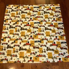4 Panels VTG Automobile Mercedes Ford 1900s Drapery Curtains Fabric 53” Long