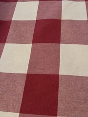 BUFFALO CHECK FABRIC RASBERRY CREAM PINK 7 Yards Cotton Designer Upholstery