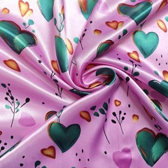 Silky Soft Satin Fabric 58” Wide By Yard Vintage Paisley Material For Scarves