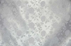 BROCADE SATIN FLORAL JACQUARD BACKDROP FABRIC WEDDING BY YARD HOME DECOR-WHITE