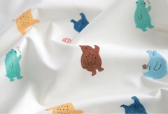 Colorful Bear Patterned Fabric made in Korea by the Half Yard