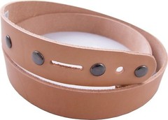 Hermann Oak Veg Tan Leather Belt Blank Strips With Snaps Made by SLC -48″ to 55″