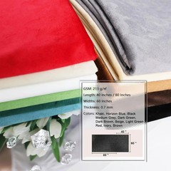Velvet Fabric, 60” X 80” (150CM X 200CM) Soft Upholstery and Apparel Fabric, W