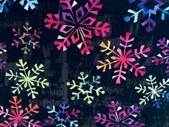 Tina SCRAP 9″x21″ Christmas Snowflakes Snow Winter Rainbow FABRIC COTTON