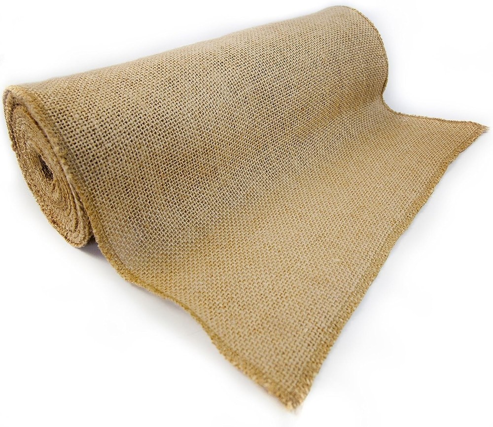 12″ x 10 yd NO-FRAY Burlap Roll ~ Natural Long Fabric with Finished Edges.