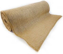 12″ x 10 yd NO-FRAY Burlap Roll ~ Natural Long Fabric with Finished Edges.