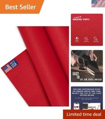 Versatile 36″x54″ Red Marine Vinyl Fabric for Boats and DIY Projects – 1 Yard