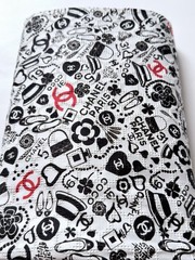 Chanel Print Cotton Fabric, 54” Wide, 2 Way Stretch, Made In Italy