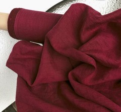 Natural Linen Fabric by the Yard – 100% Pure Organic Sewing Material 58″ Width
