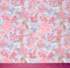 Princess Cinderella Fabric – HALF YARD – Quilting – 100% Cotton Disney Floral