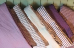 Big Scraps of 12 Men’s PURPLE shirts Left Side WITH pocket 100% Cotton Fabric
